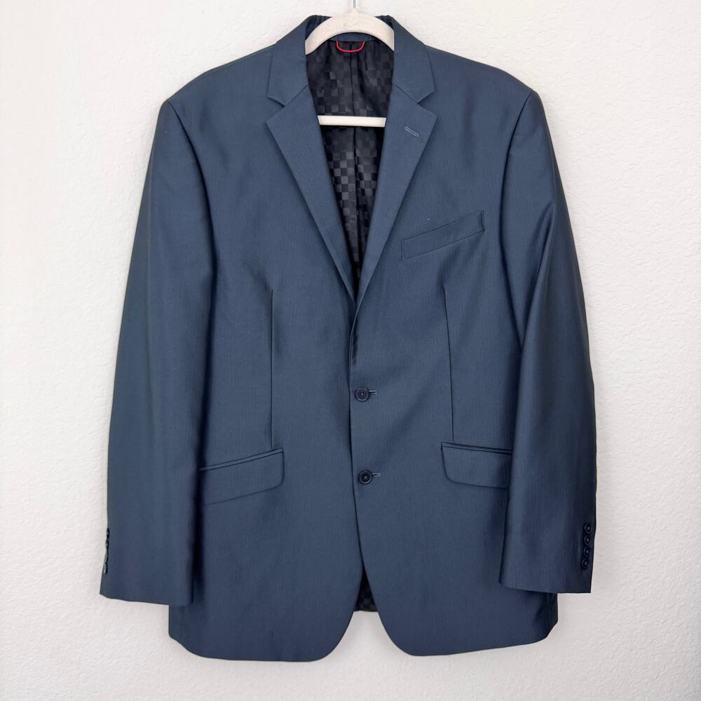 Billy London UK Men Suit Jacket Blazer Size 42L Formal Wedding Professional Gray
